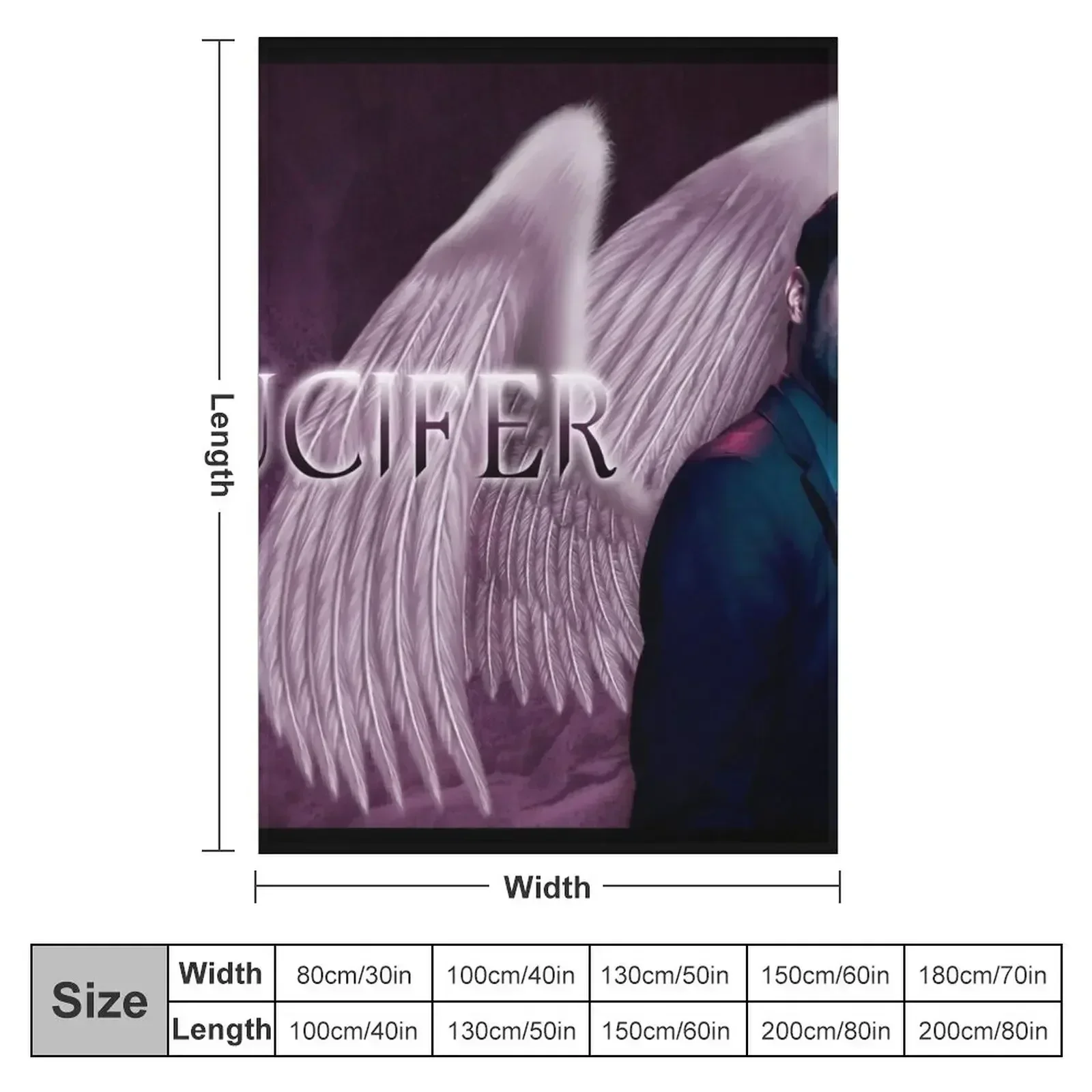 Lucifer Purple Wings Throw Blanket Beach Shaggy For Sofa Thin Luxury St for sofa Blankets