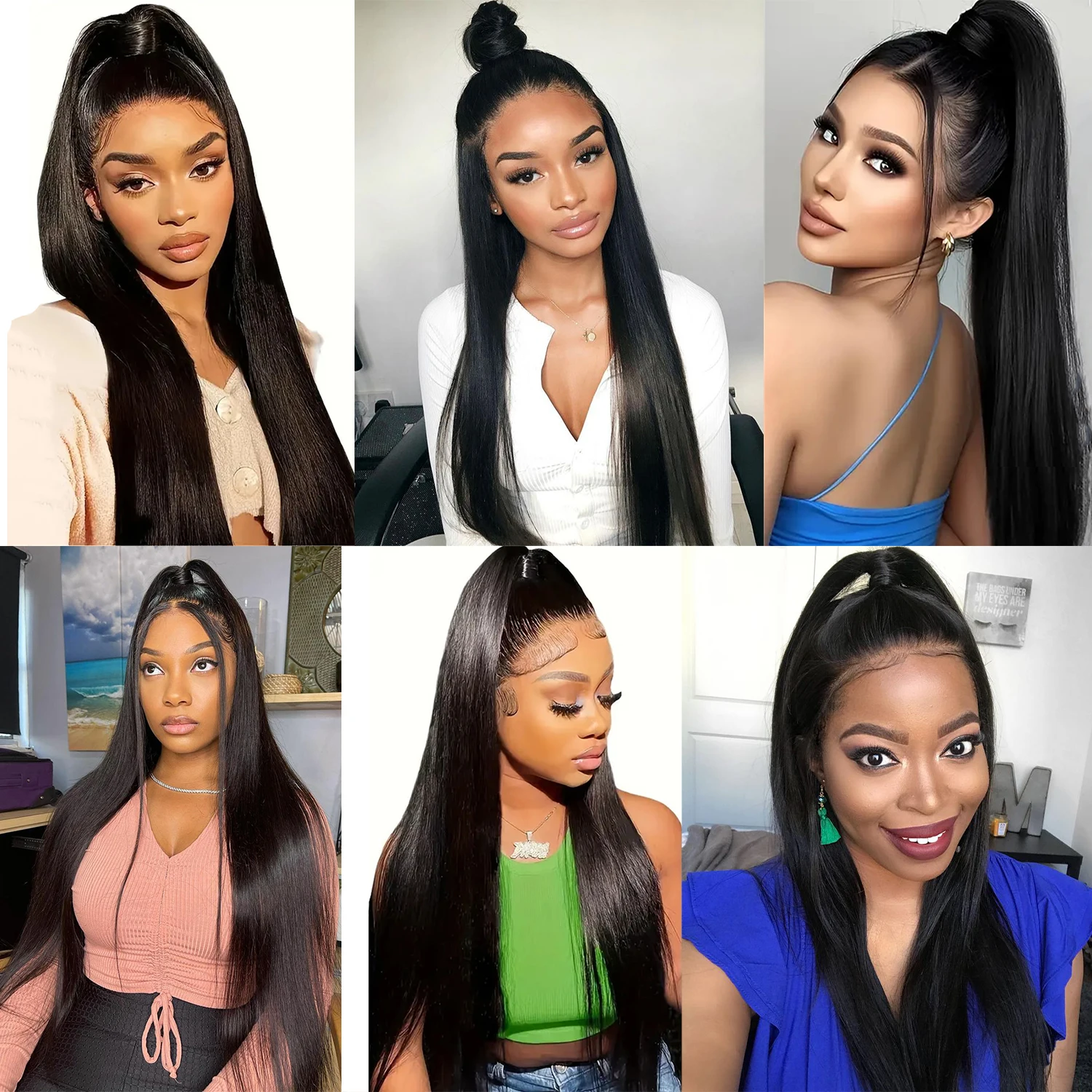 Parrucca frontale in pizzo brasiliano Remy naturale dritto 360 Densità 180% Capelli umani Parrucche in pizzo 360 Linea sottile pre-pizzicata naturale 28 pollici