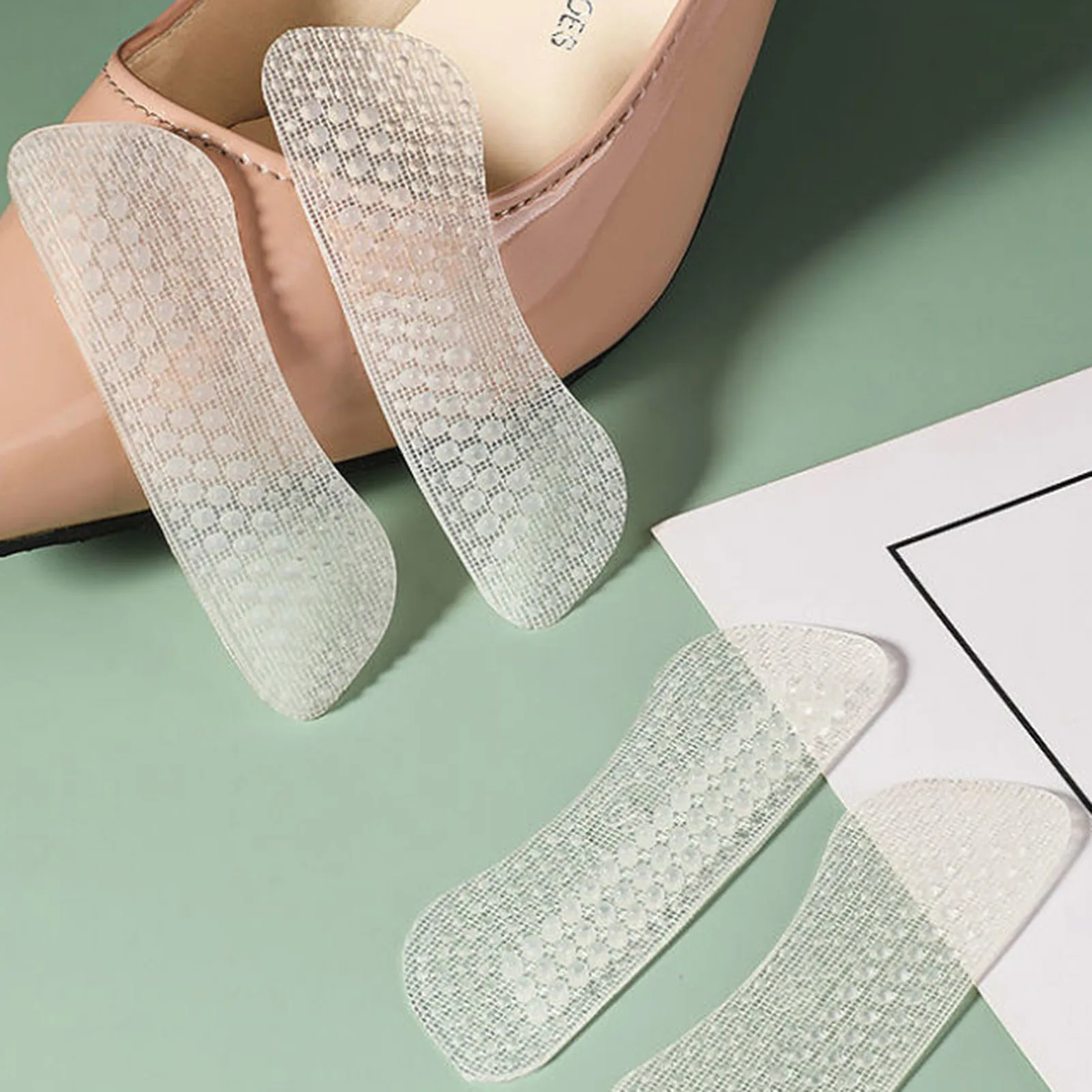 Heel Grips Liner Cushions Inserts Self-Adhesive Back of Heel Cushion Inserts for Improved Shoe Fit and Comfort