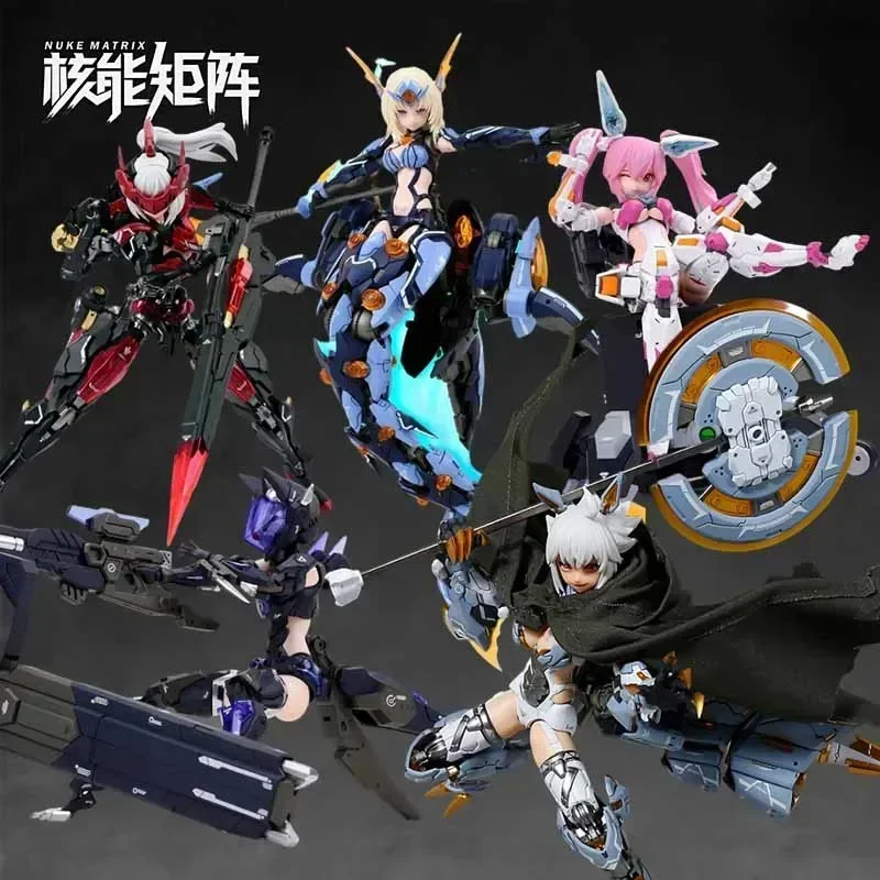 

NUKE MATRIX Original Model Kit CYBER FOREST SHADOW GIRLS MAD WOLF 16cm Anime Action Figure Assembly Model Robot Toys Gifts