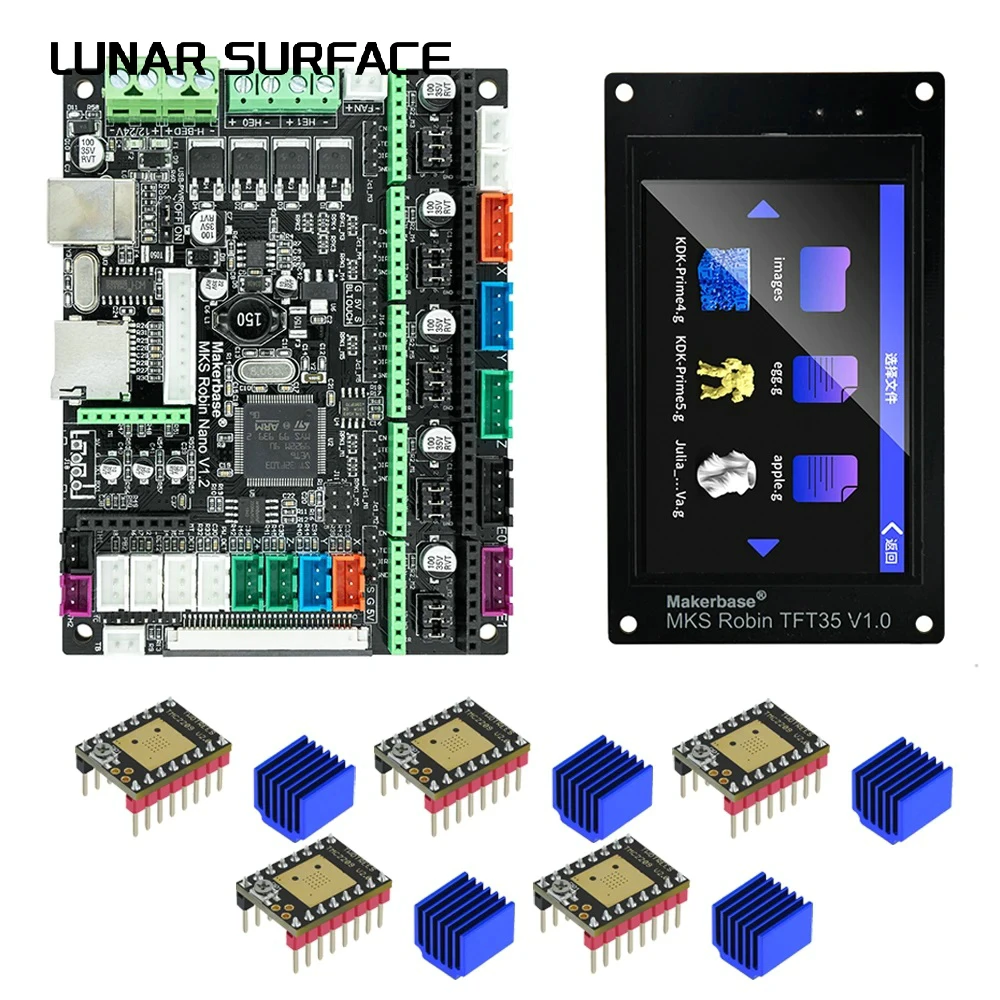 LS-3D Printer Parts Makerbase Control Board MKS Robin Nano V1.2 32 Bit Motherboard Support Marlin2.0 TFT35 3.5 Inch Touch Screen