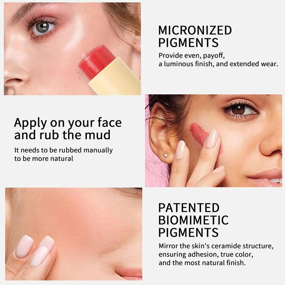 Jelly Blush Stick Cooling Water Jelly Tint Jelly Blush Stick Watercolor Multi-use Matte Blush Lip Tinted Makeup
