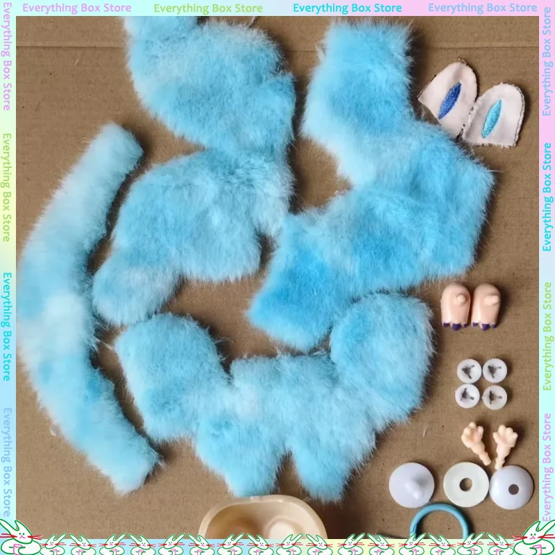 

Suitable For 17cmV3 Full Set Handmade Diy And Feet Full Set Doll Tie Dye Plush Doll Material Package Vinyl Facial Shell Handmade