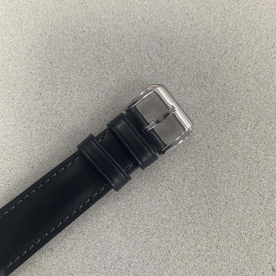 Men's Watch with Japanese Miyota 9015 Mechanical Movement Leather Strap 40mm Polished Stainless Steel Case Women's Wristwatch