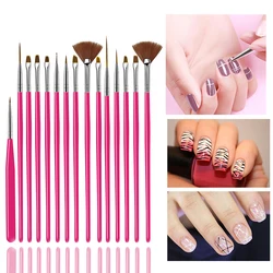 Nail Brush For Manicure Gel Brush For Nail Art 5Pcs/Set Nail Brush Acrylic Liquid Powder Carving Gel Brush Manicure Tools