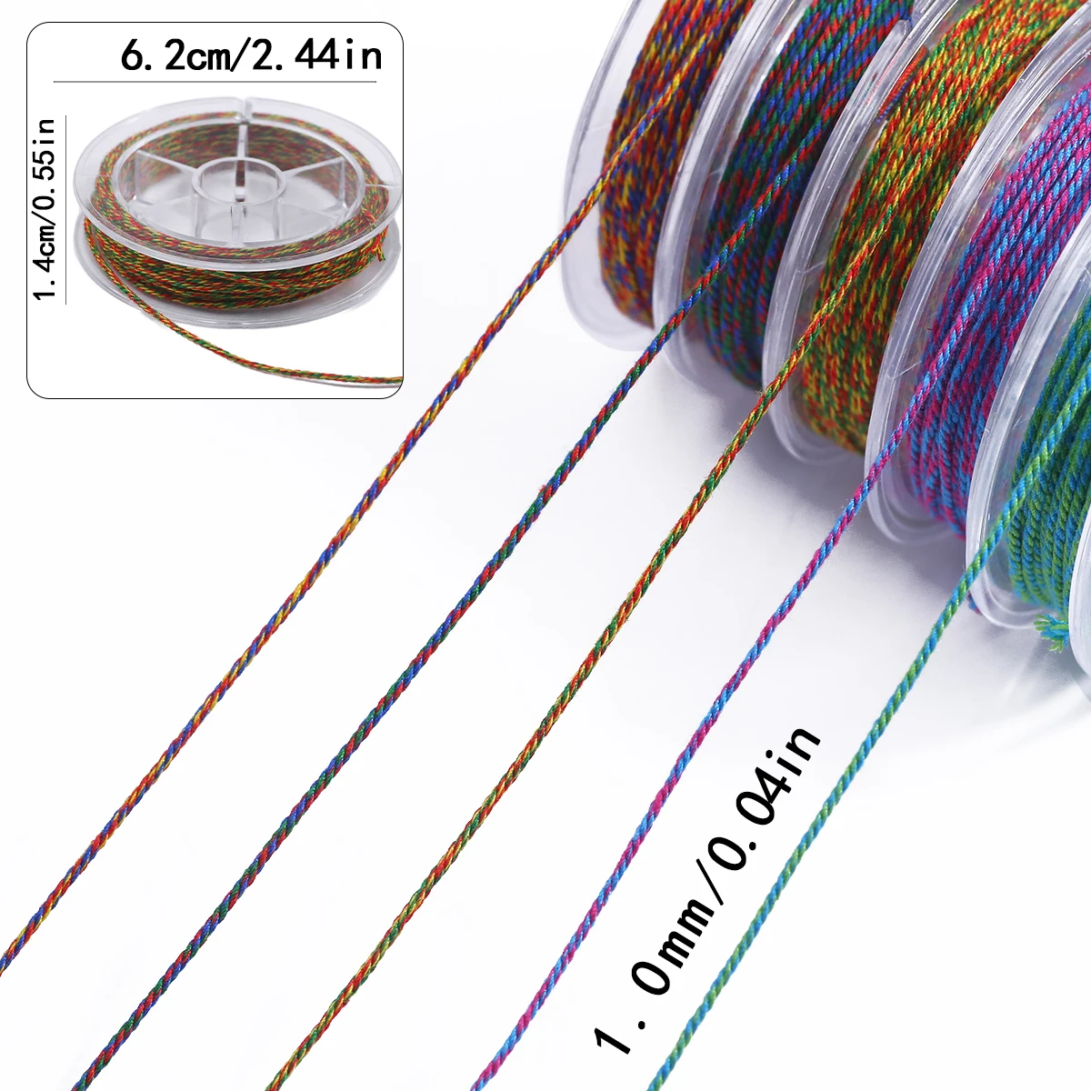 10-Roll Tibetan-Style Hand-Twisted Cotton Yarn Various Colors Handmade DIY Jewelry Making Beading Thread Connecting Accessories