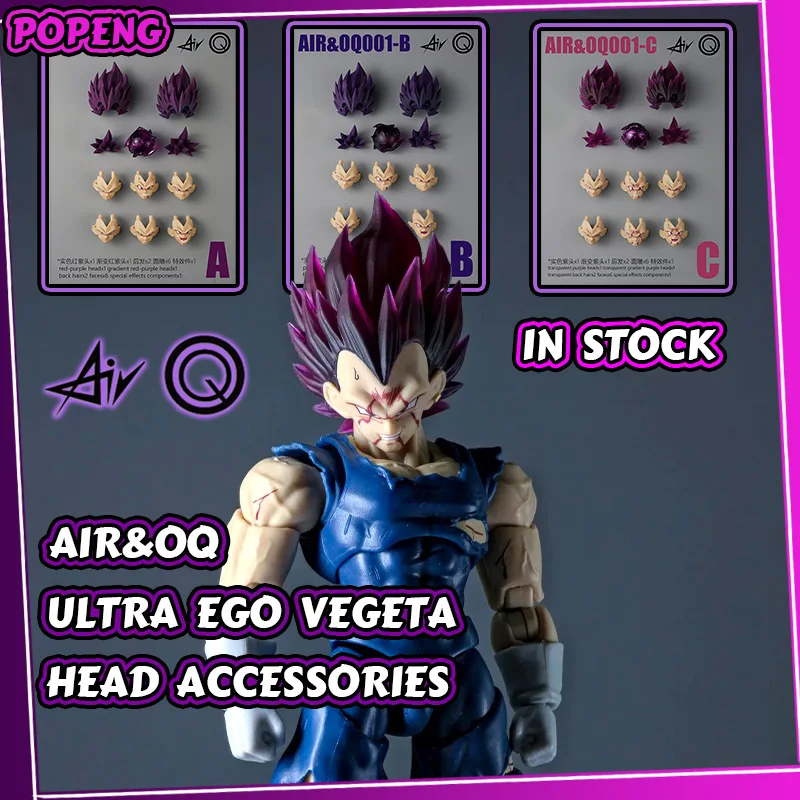 Em Estoque: Acessórios de Cabeça Vegeta Ultra Ego Dragon Ball SHF da Air&OQ Studio - Coleção de Cabeças de Figuras de Ação Vegeta Colecionáveis