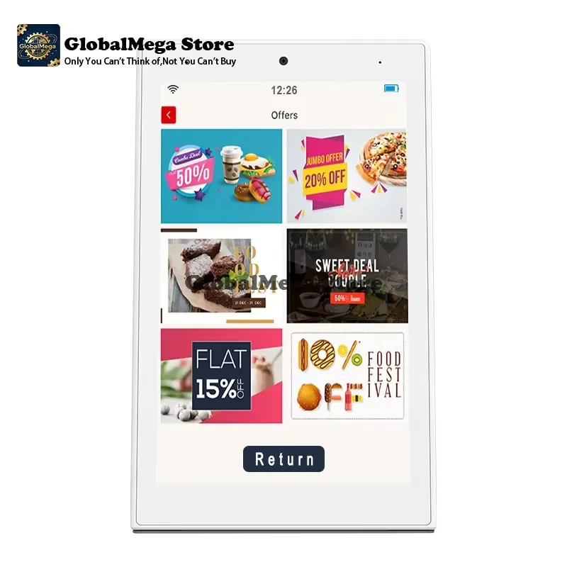 2025 New Black and White L-Type RK3128 Android IPS Capacitive Touch LCD Kiosk for Digital Signage and PC Advertising