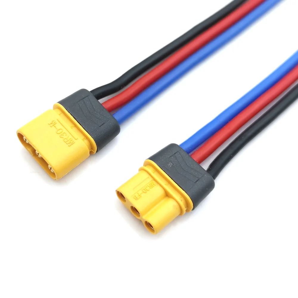 1pcs 10cm 20cm 30cm 50cm 1m MR30 With wire Male Female Connector Plug with Sheath for RC Lipo Battery RC Multicopter Airplane