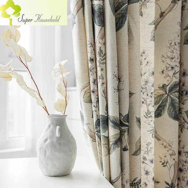 Nordic Style Curtains for Living Room Bedroom Blackout Curtain Custom Modern Minimalist Drapes Fabric Printing