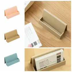 Estuche Simple para tarjetas de visita, organizador de escritorio de oficina, caja de almacenamiento, soporte, accesorios de oficina para escritorio, moda