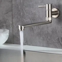 304 stainless steel extended into the wall faucet, kitchen sink single cooling faucet, laundry pool mop pool balcony faucet