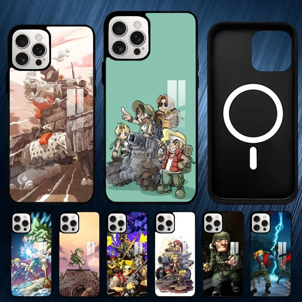 

M-Metal Game Slug Phone Case For iPhone17,16,15,14,13,12,11,Plus,Pro,Max For Magsafe Wireless Charging case