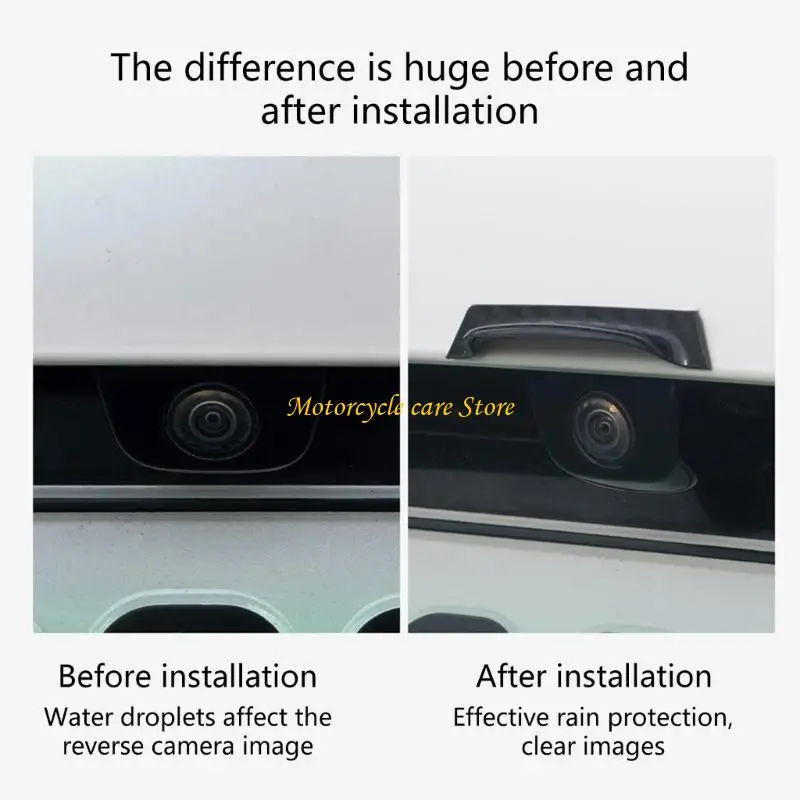 U75F Rain Cover Dustproof 360 View Vehicle Camera Protector ABS Wear Resistant Coating Easy Installation Universal