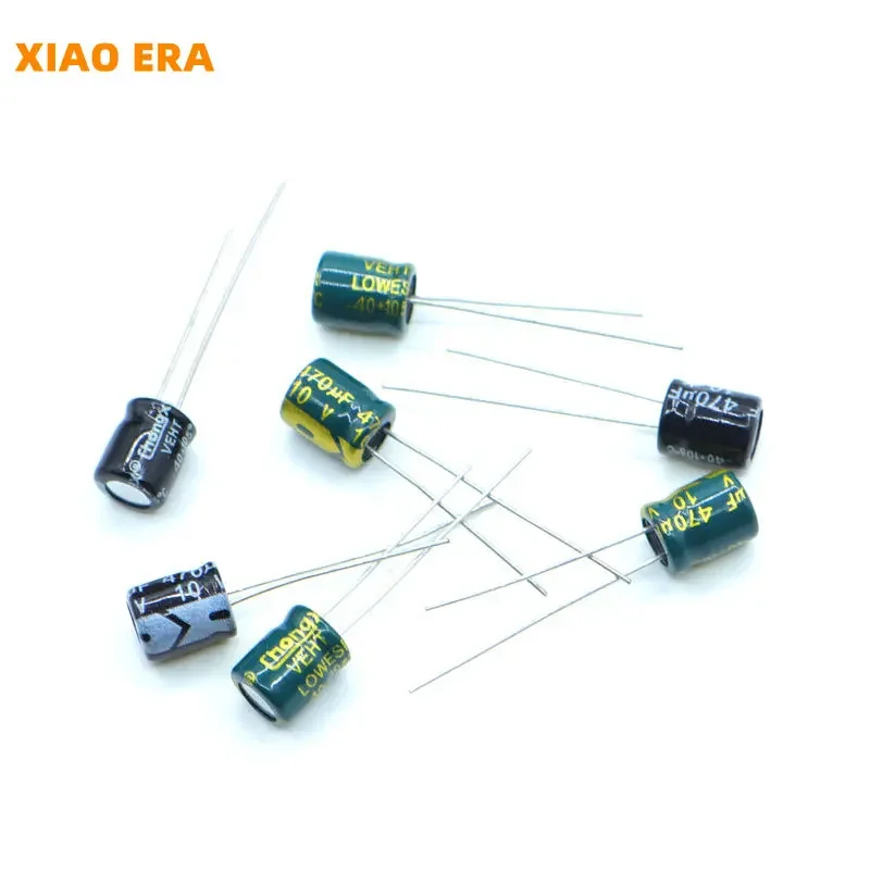 20Pcs 6*7 High Frequency Low ESR Aluminum Electrolytic Capacitor Set 6.3V 10V 16V 25V 100UF 47UF 220UF 470UF 560UF Assorted Kit