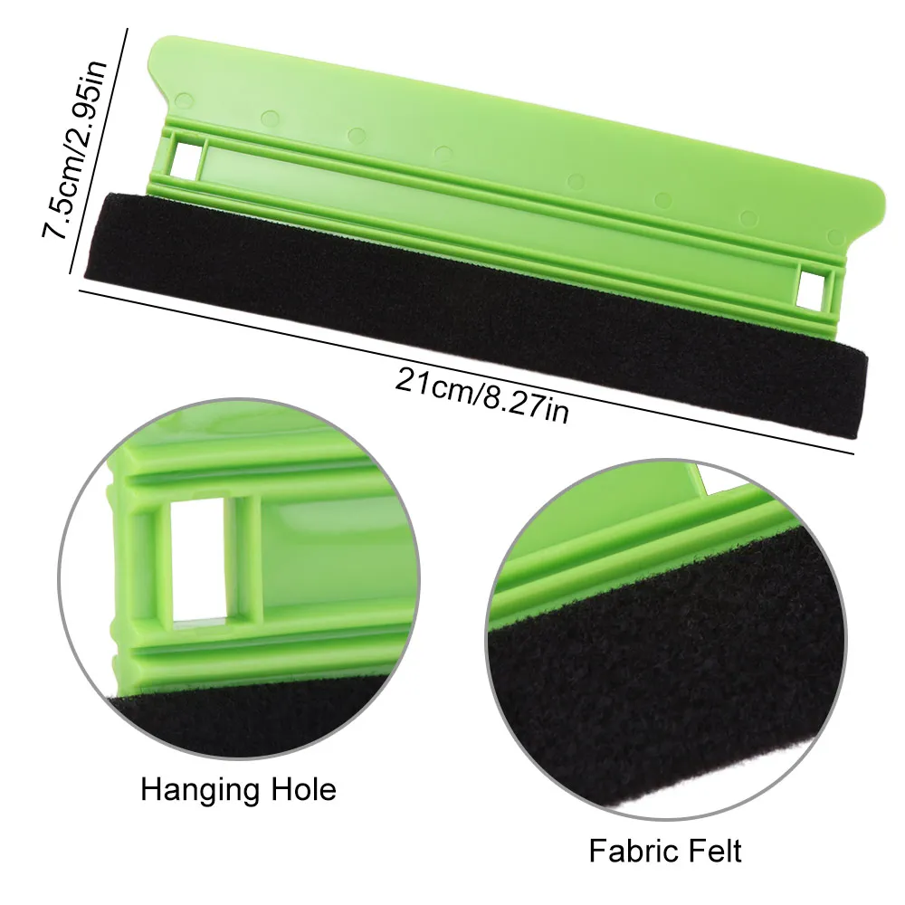 2Pcs 8.3inch Long Window Tint Felt Squeegee Felt Edge with Hanging Hole Car Film Scraper Non-slip Comfortable Grip