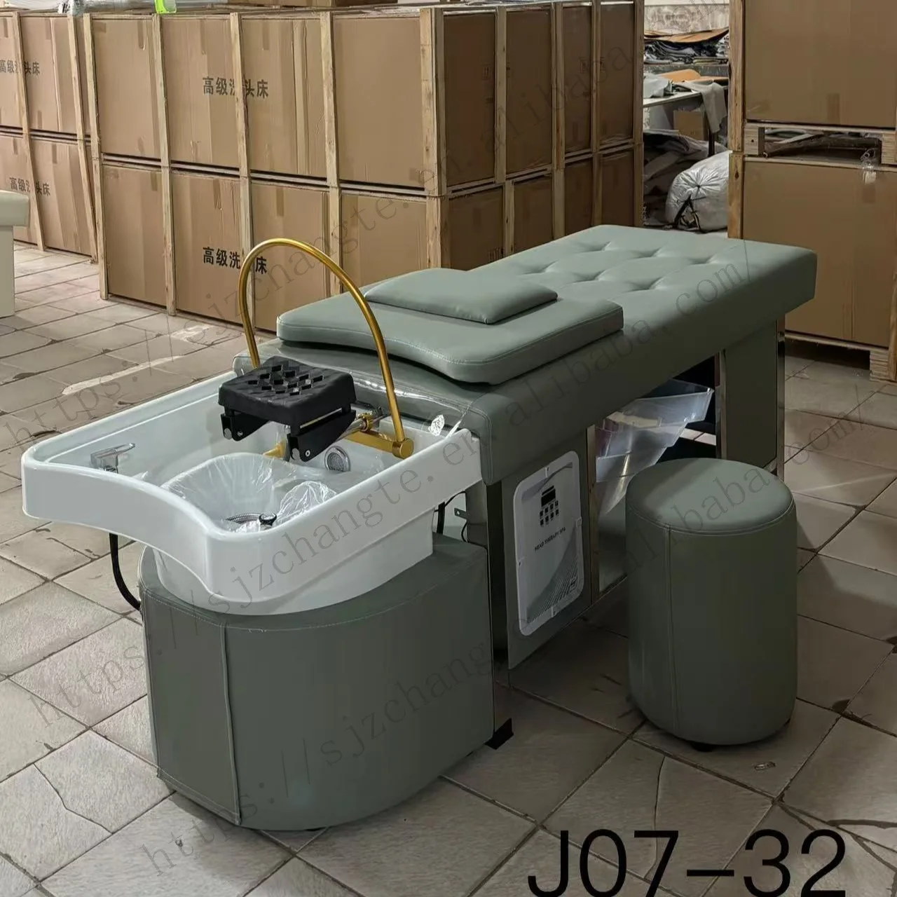 

Multifunctional Stainless Steel Frame Hair Washing Chair Modern Salon Shampoo Bed Fumigate Hydrotherapy Circulating Shampoo Bed