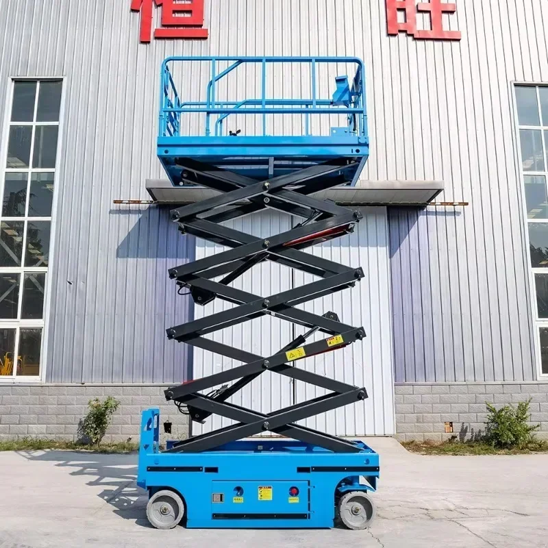 

Small Electric Hydraulic Lift Platform Mini Home Mobile Scissor Lift Platform Crawler Self-propelled Scissor Lift