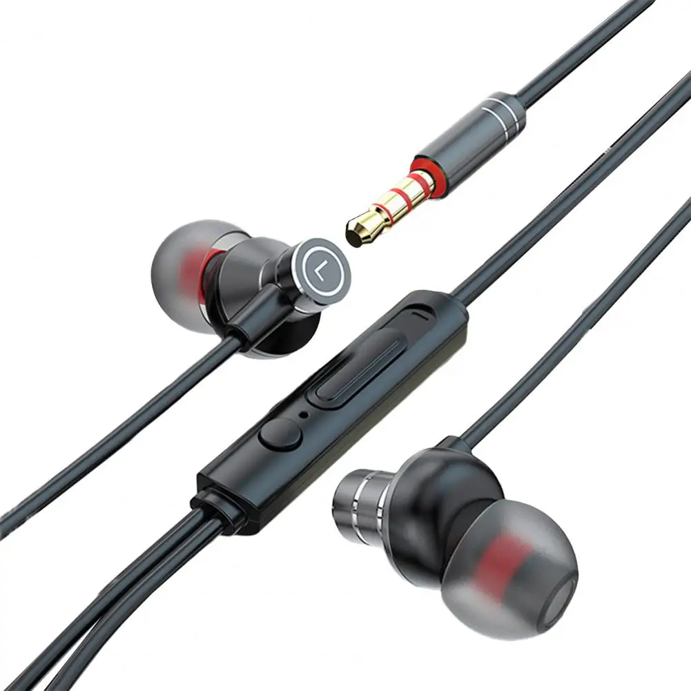 3.5mm Wired Headphones in Ear Stereo With Bass Earbuds Gaming Earphone Music headphones Sport earphones With Microphone