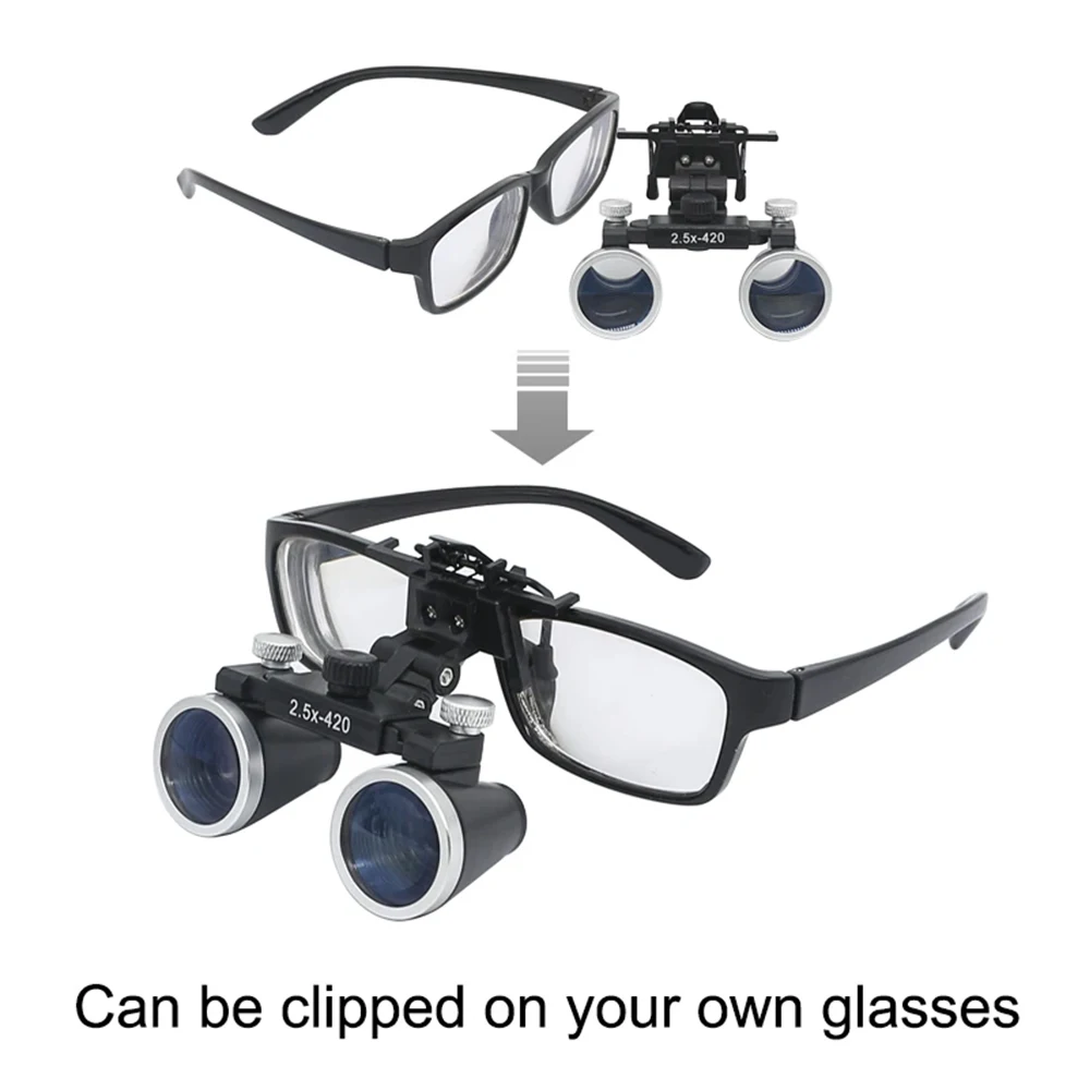 Dental Binocular Magnifier Ultra-lightweight Optical Loupes 320-420mm Magnifying Glass For Dentist Surgery 2.5X 3.5X