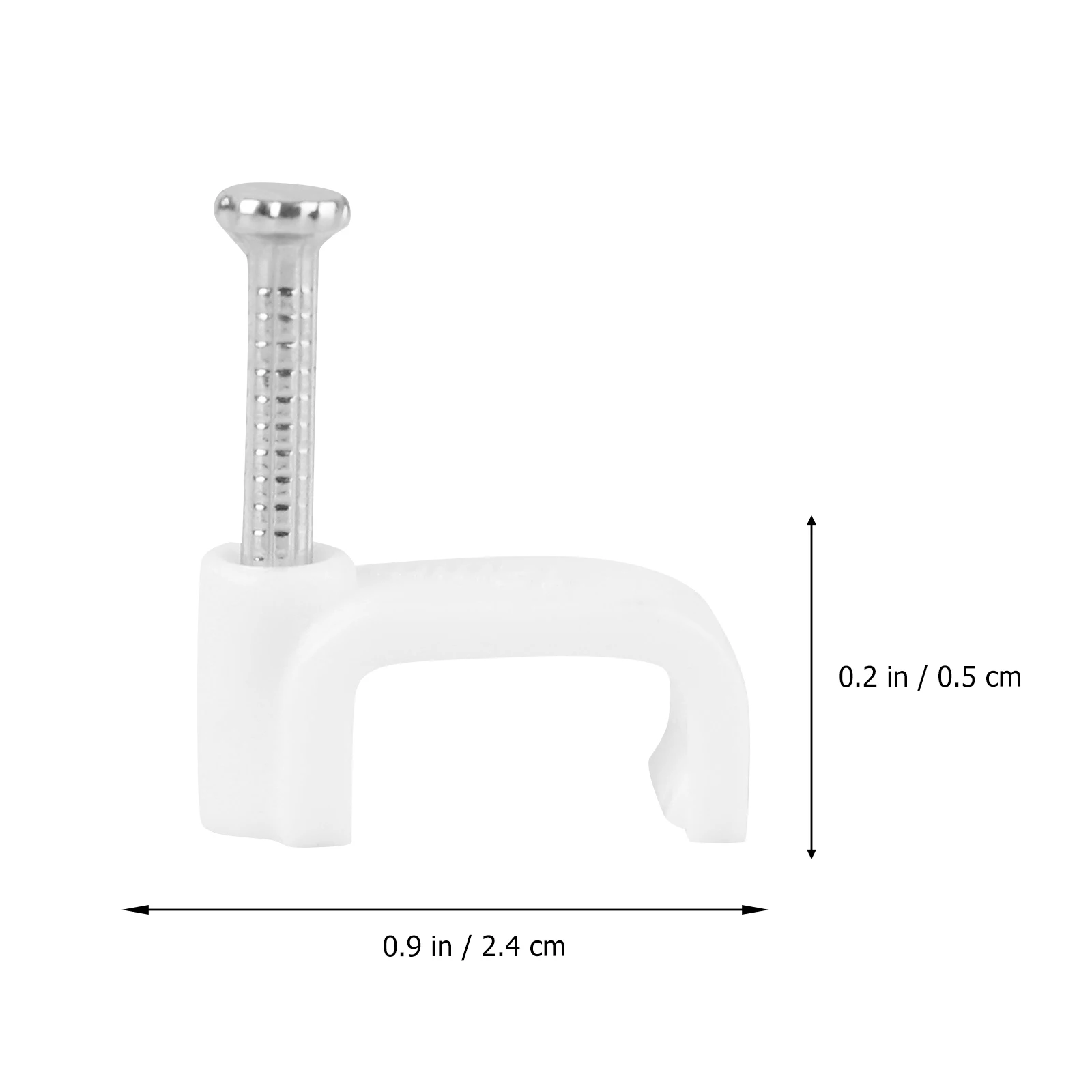 

500pcs Clips PE Plastic Impact Resistant Corrosion Resistant Desk Wire Management Home Office LED USB