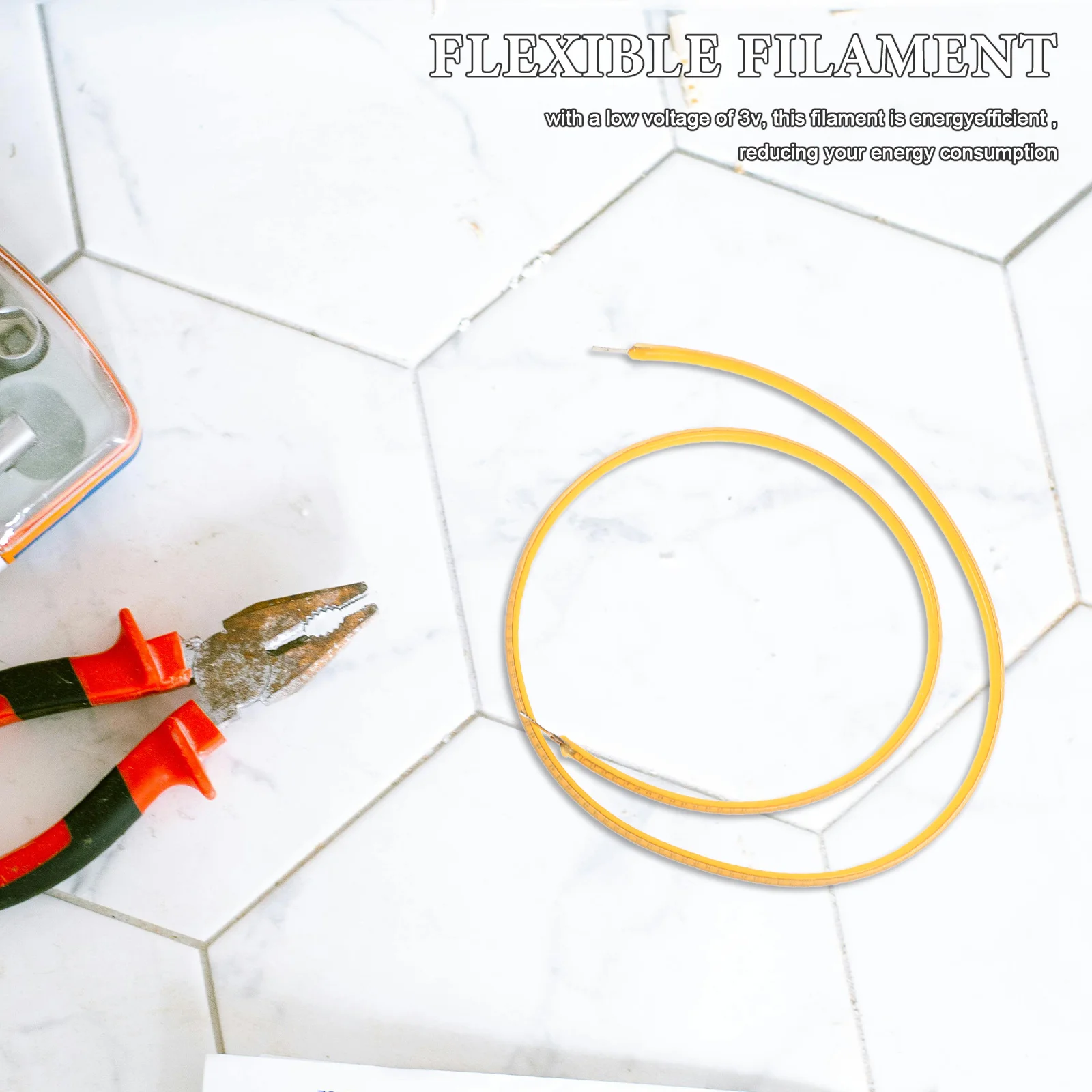 

2pcs Flexible Led Filament 3V 300Mm Warm Light Edison Bulb Vintage Lamp Parts Bright Energy Efficient Lighting For Home