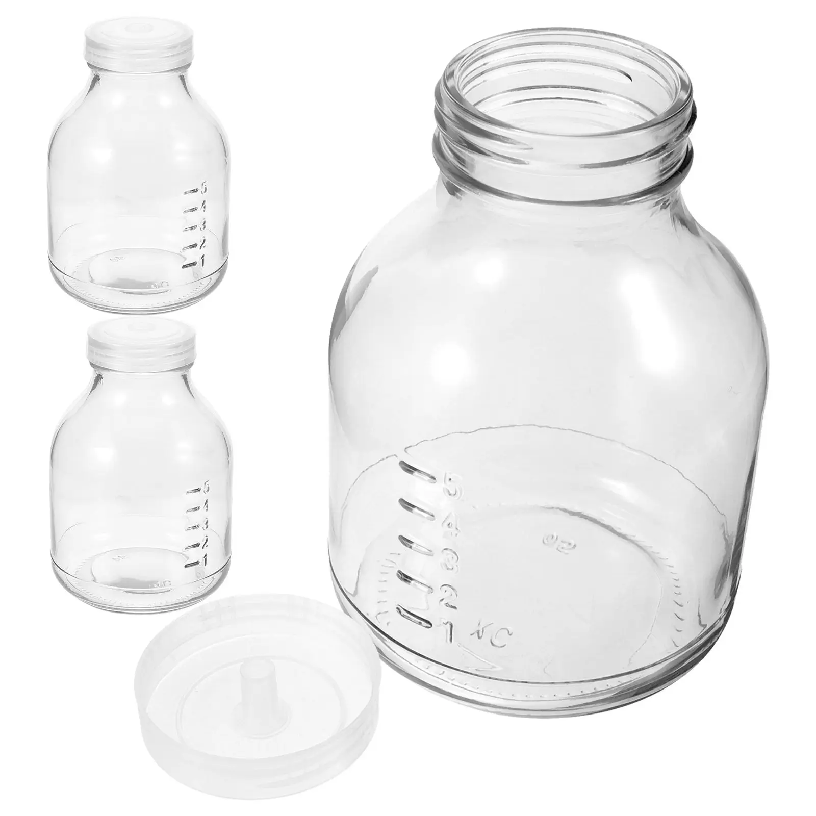 3Pcs Mushroom Growth Bottle Plant Growing Jar Fungus Container for Home Garden Nursery Glass Planting Jar Mushroom Grow Kit