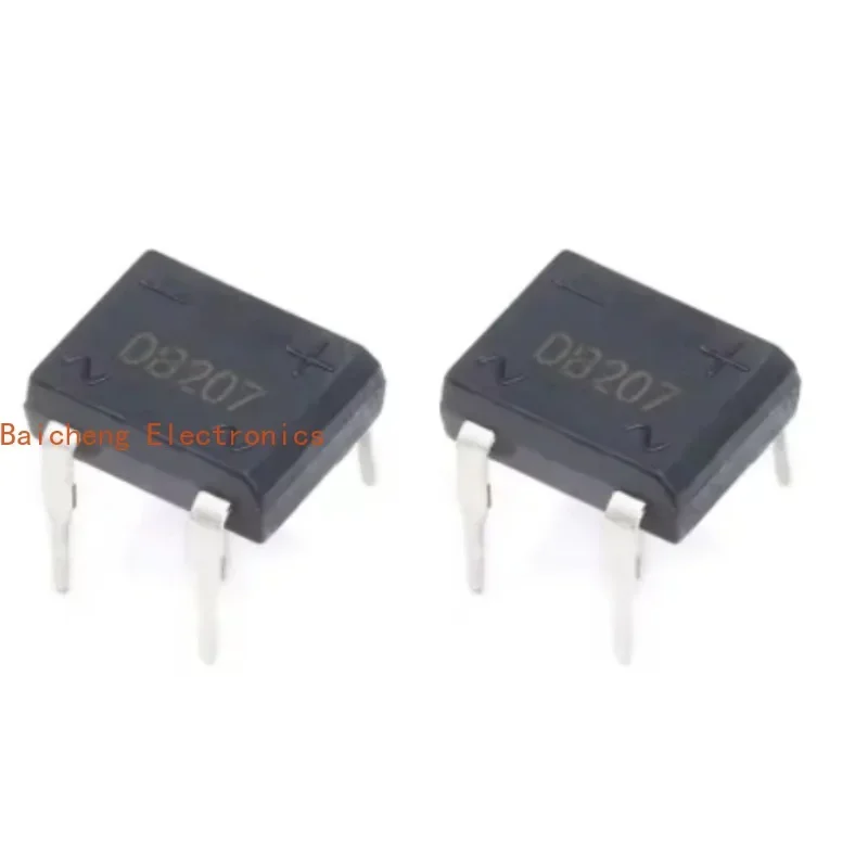 50PCS DB207 Bridge Rectifier DIP4 1000V 2A DB207S Power Diode Rectifiers Electronic Components IC
