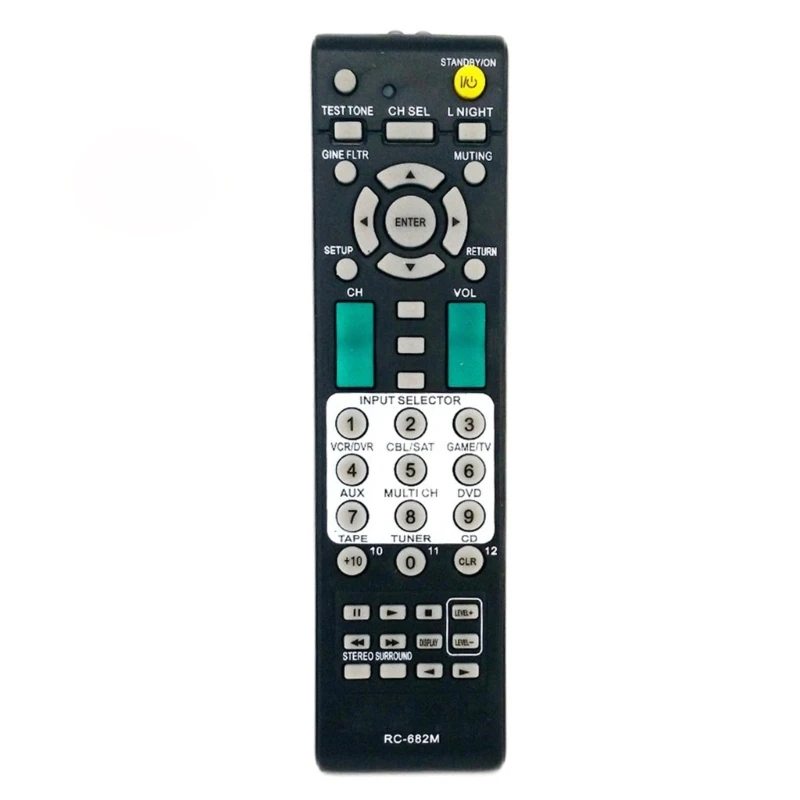 RC682M Replacement Remote Control for Disc Home Theater System TX-SR605 TX-SR605B HTR550 HTR550S TX-SA605 TX-SA8560