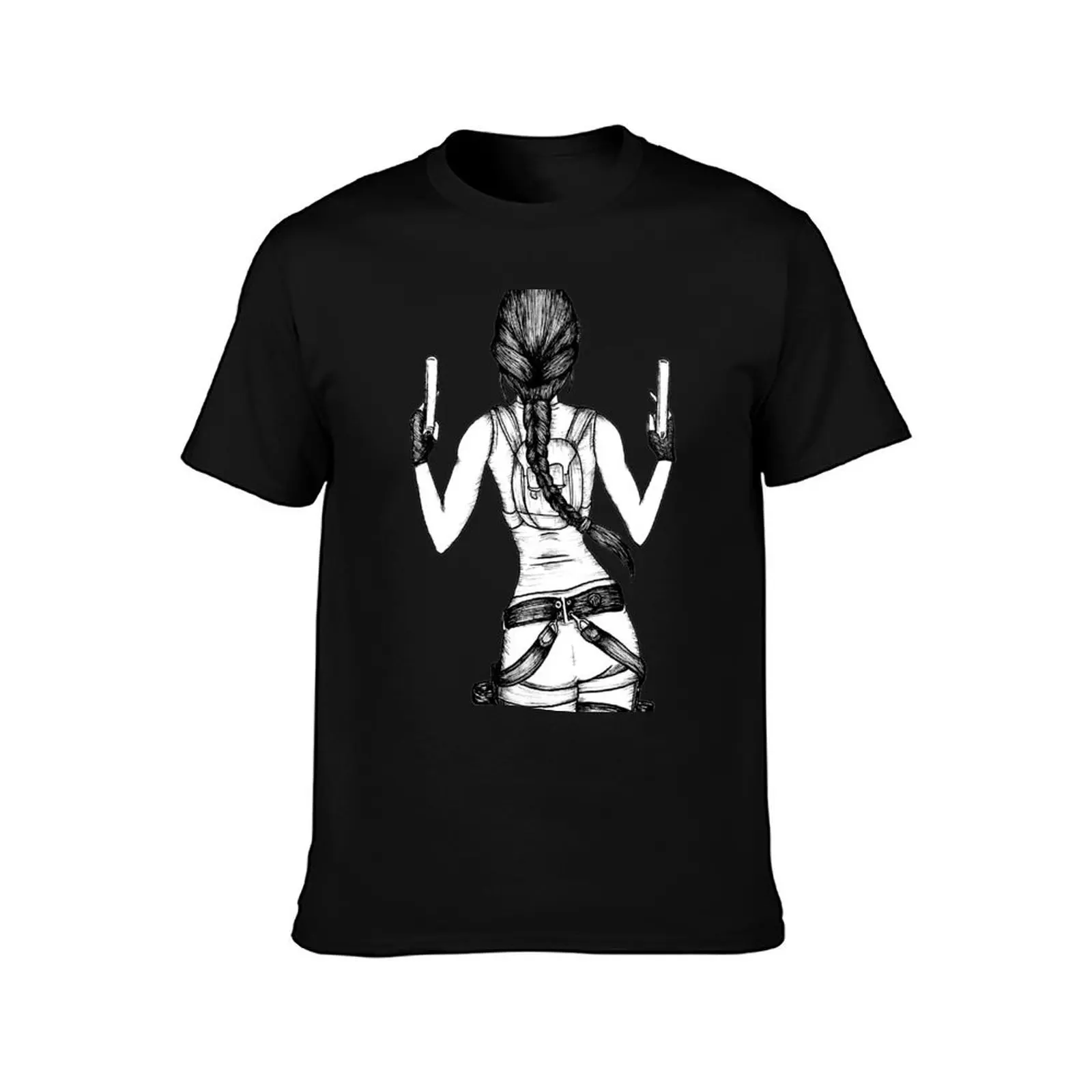 Lara Croft - Tomb Raider Design T-Shirt Summer Casual Cotton Tee Oversized Streetwear Tops Vintage Graphic Print 100% Cotton