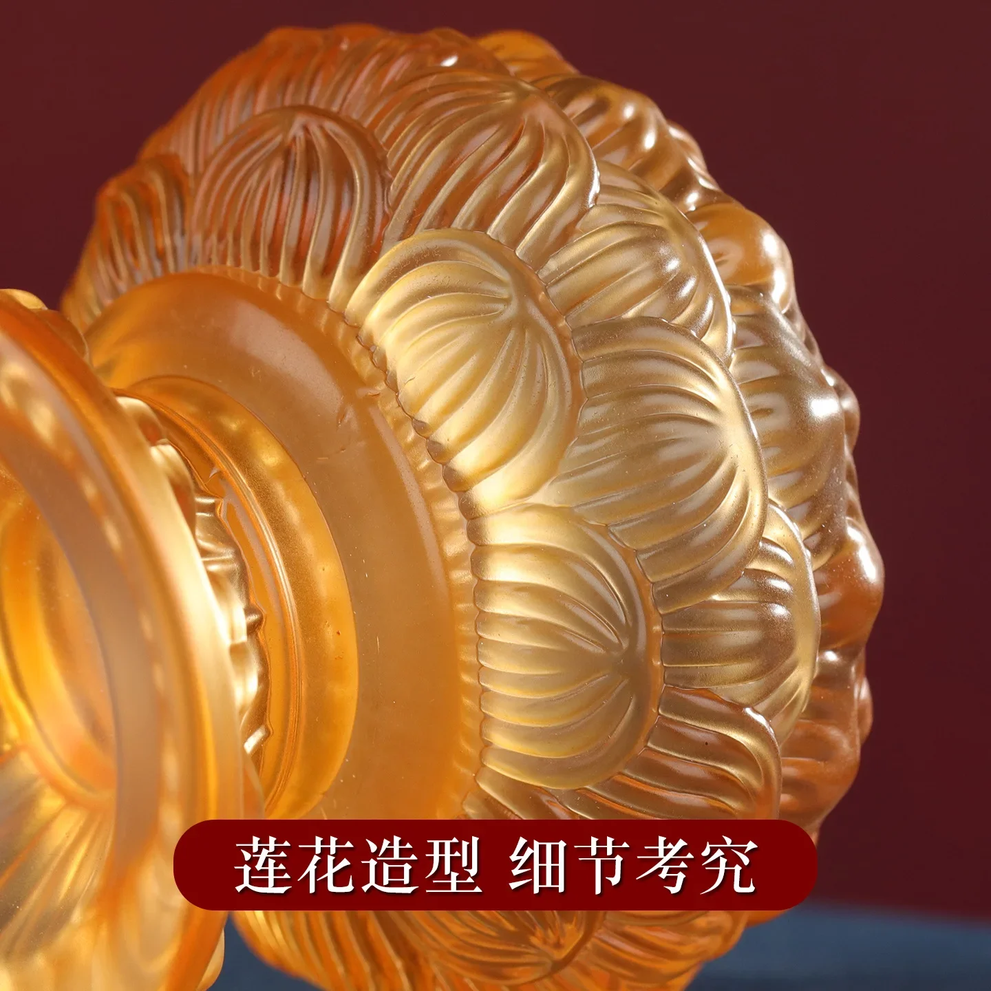 DSA Glazed Lotus Candle Holder Household Offerings Buddha High Foot Candle Holder Chinese Ghee Lamp Holder Buddha Front Ornament