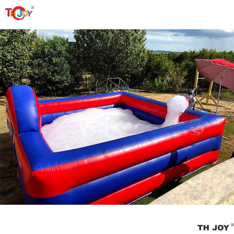 10x6m Commercial Grade Outdoor Play Kids Inflatable Foam Pit Equipment For Party Grass Land Inflatable Soap Water Pool