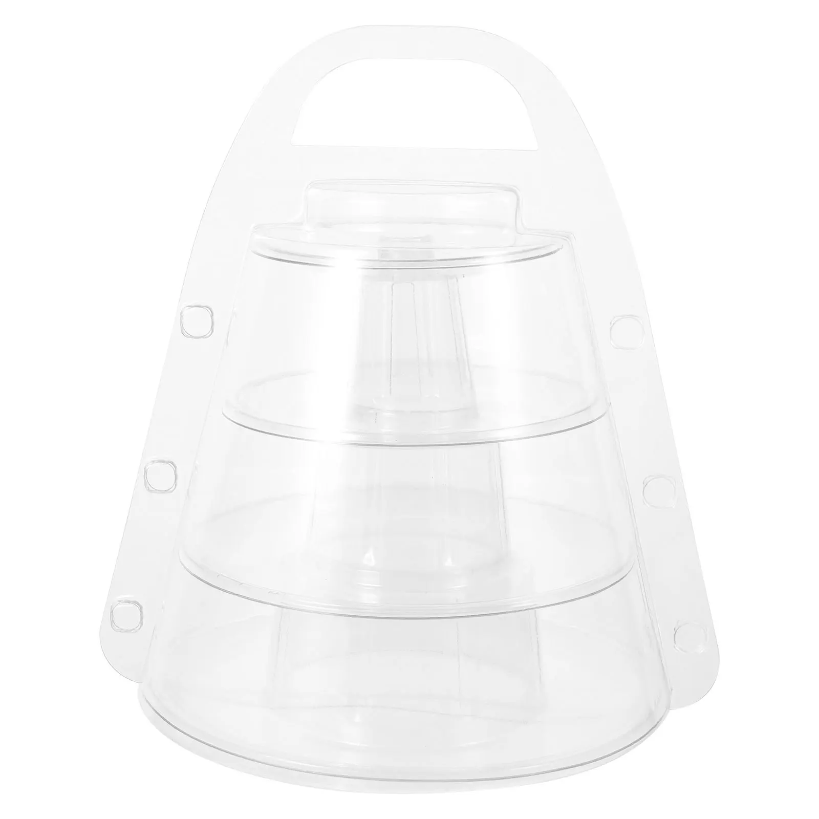 

1 Set Clear Macaron Display Stand Reusable Pet Tiered Dessert Tower For Wedding Party Biscuit Holder Portable Cupcake Stand