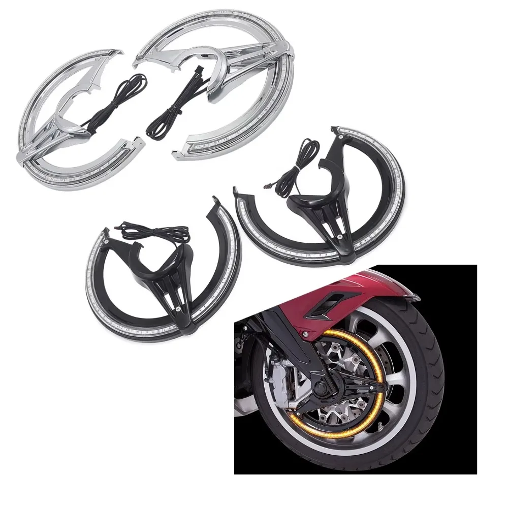 Motorcycle Light Emitting Diode Wheel Hub Brake Disc Light Indicator Rim Steering Signal Light