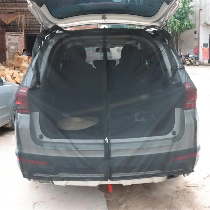 Imagem -05 - Carro Tailgate Mosquito Net para Suv Trunk Respirável Resistente a Insetos uv Camping Self-driving Tour Cortina de Tronco