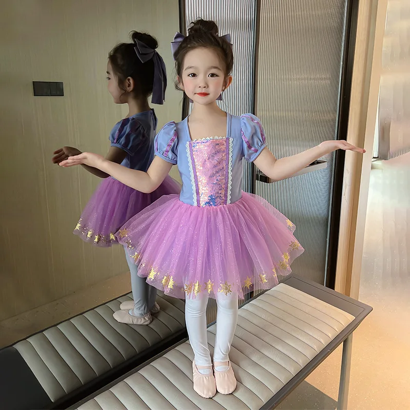

Original ballet dress female modified fairy tale princess Sophia short-sleeved one-piece dance tutu girls dance costume