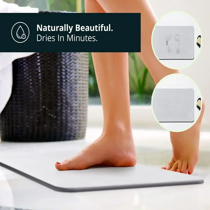 حصيرة الحمام حجر البساط ماصة دياتومي حجر السجاد حجر حمام للحمام عدم الانزلاق التجفيف السريع دياتوميت دش الحصير #1