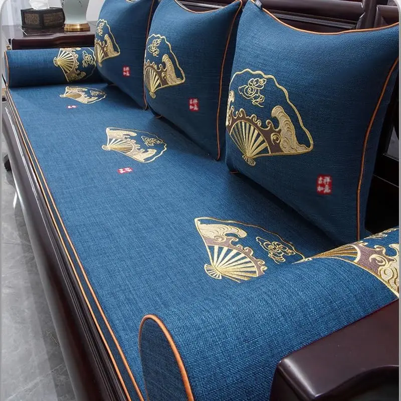 Sofa Furniture Cushion Chinese Sofa Cushion Cover Four Seasons General Purpose is Not Easy to Slip(60 * 60 * 5cm)