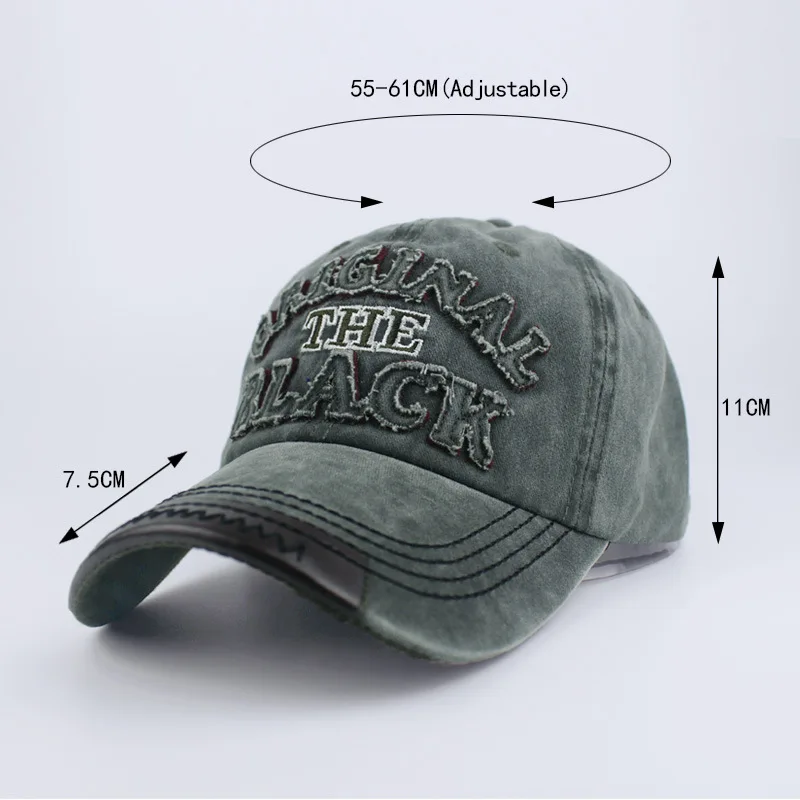 Spring Summer Washed Cotton Caps Snapback Baseball Cap Men Women Hip Hop Fitted Cap Outdoor Visor Hat Casual Sports Dad Sun Hats