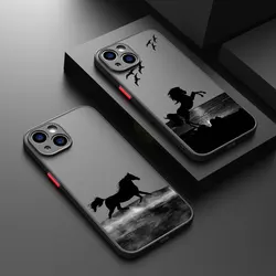 Horse Fasion Engine Matte Case For iPhone 15 14 13 12 11 Pro Max Plus 13 Mini X XR XS MAX 8 7 Plus 6 6S Hard PC Cover Shell