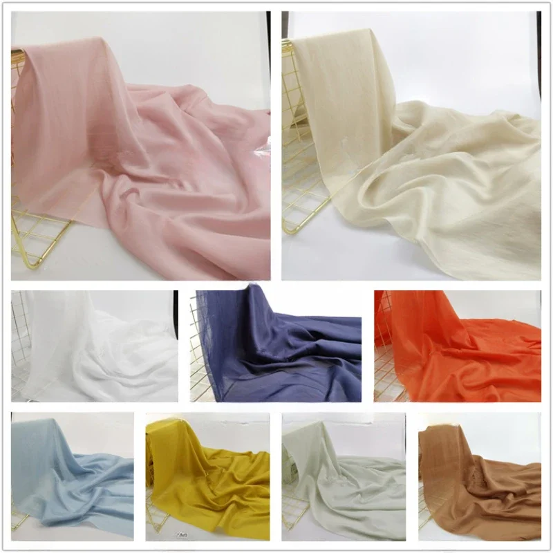 100x150cm Silk Cotton Material Fabric Solid Color for Skirt Bottom Lining Clothing Cloth Apparel Diy Sewing Wholesale