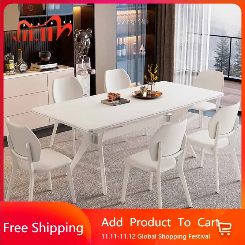 

Balcony Luxury Dining Table Rectangular Center Unique Nordic 4 Chairs Restaurant Tables Modern Service Muebles Unique Furniture