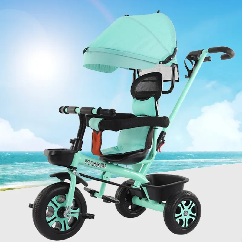 

4-in-1 Infant Tricycle – Folding Rotating Seat, Baby Stroller with 3 Wheels, Kids Bike, Three-Wheel Toddler Trolley