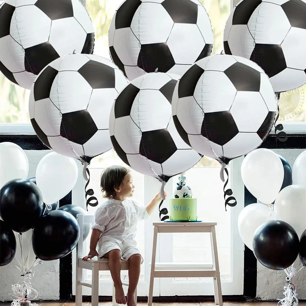 22 Inch 4D Soccer Ball Balloons Decorations for Party Big Balloons Sports Themed Birthday Party Supplies Baby Shower For Boys