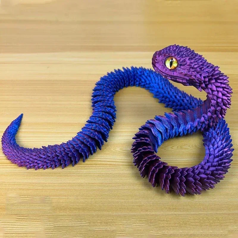 3D-gedruckte Schlange, bewegliches Gelenk, Spielzeugpuppe, Simulationsschlange, Modell, Büro, Desktop-Dekoration, Kunsthandwerk, Spielzeug für Kinder, Geschenk, 30 cm – Detail 7