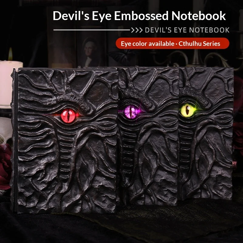 

Devil's Eye Embossed Notebook Cthulhu Series A5 Vintage Dark Hand Creative Stylish Diary For Writing Note Taking