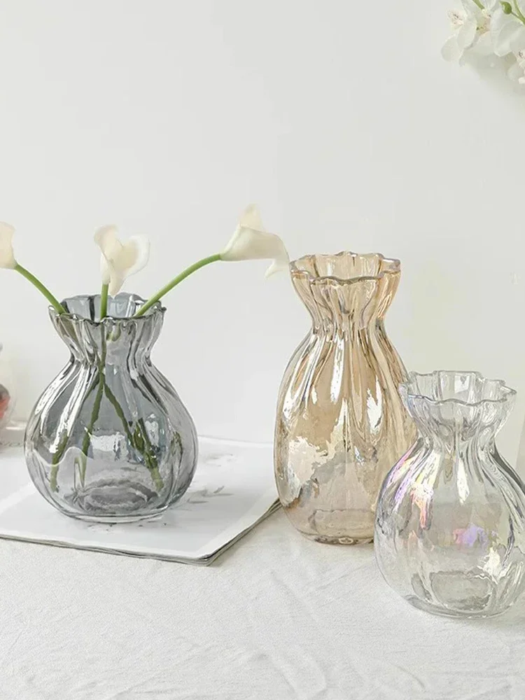 

Vase Glass Transparent Flower Arrangement Table Minimalist