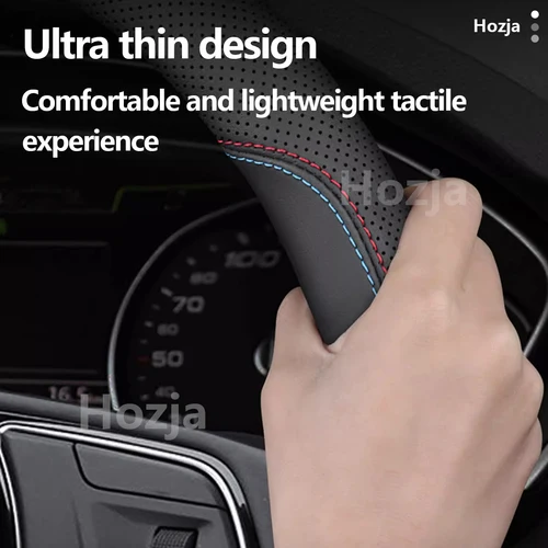 Imagen 2 del producto Protector ultrafino de cuero para volante de coche, adornos interiores para Nissan NP300 Navara 2022 2023 2024 2016 2020 2021, accesorios para automóviles