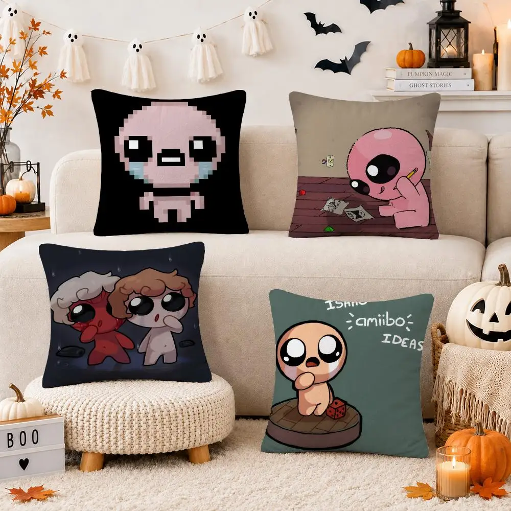 The B-Binding Of Isaac Game Cushion Cover Soft Short Plush Double-Sided Print Throw Pillow Case Home Decor Gift