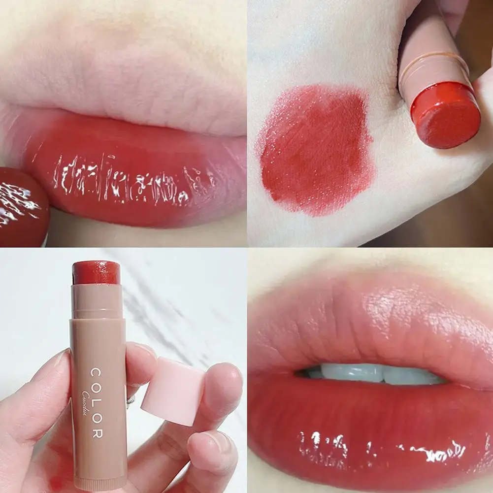 Lápiz labial que cambia de Color por temperatura, lápiz labial mate de larga duración, tinte rosa 24, hidratante rojo, resistente al agua, horas de labios V Q8K2